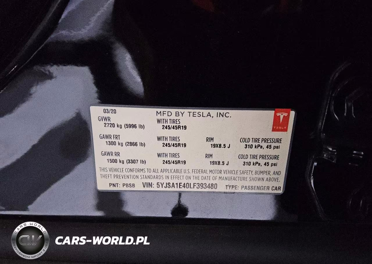 2020 Tesla Model S VIN:5YJSA1E40LF393480 - 12