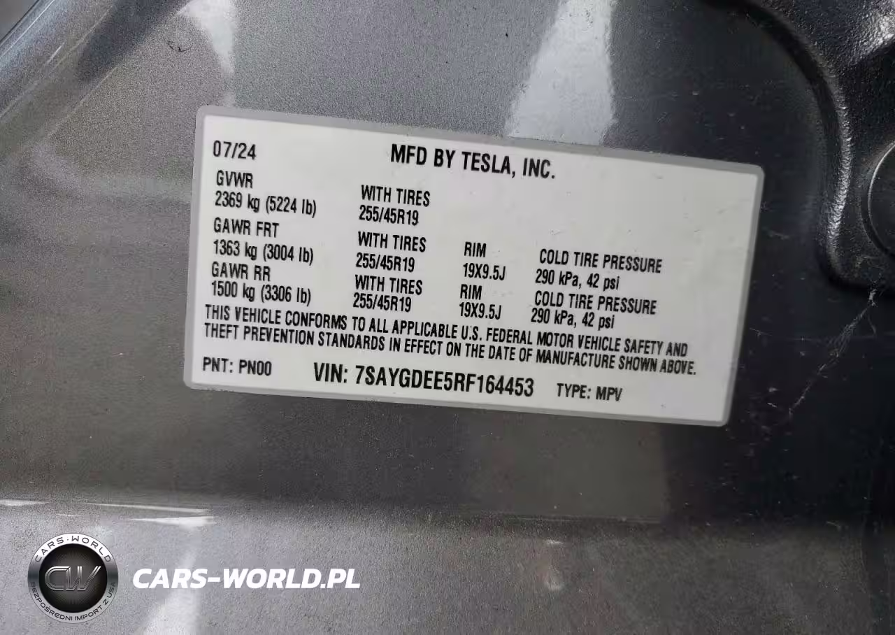 2024 Tesla Model Y VIN:7SAYGDEE5RF164453 - 13