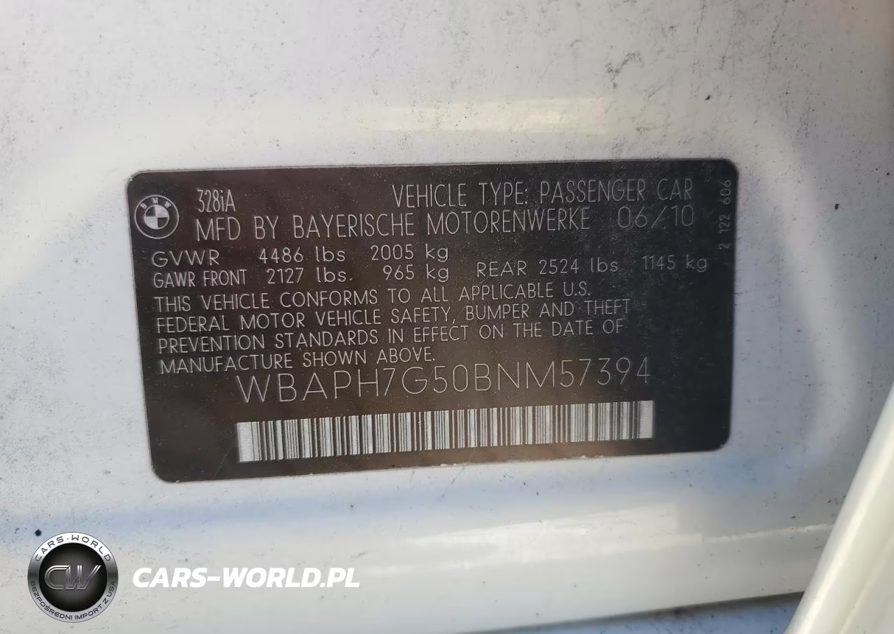 2011 BMW 328 I VIN:WBAPH7G50BNM57394 - 12