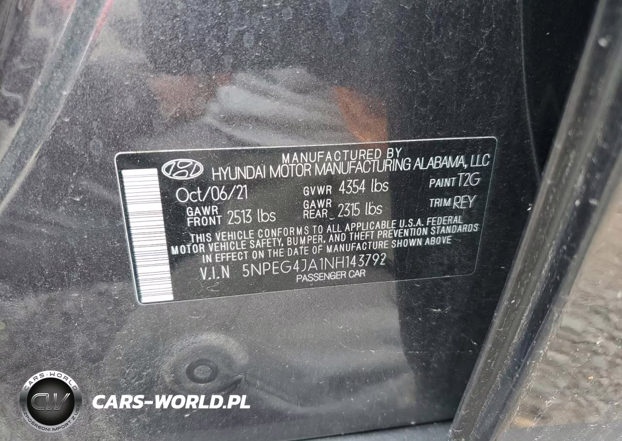 2022 Hyundai Sonata Se VIN:5NPEG4JA1NH143792 - 12