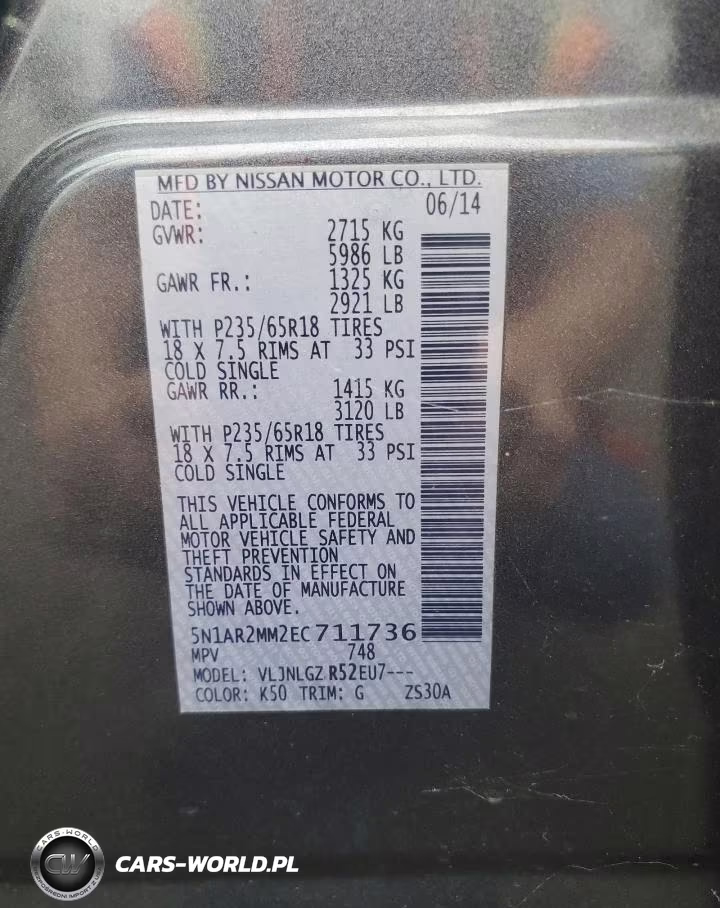 2014 Nissan Pathfinder S VIN:5N1AR2MM2EC711736 - 13