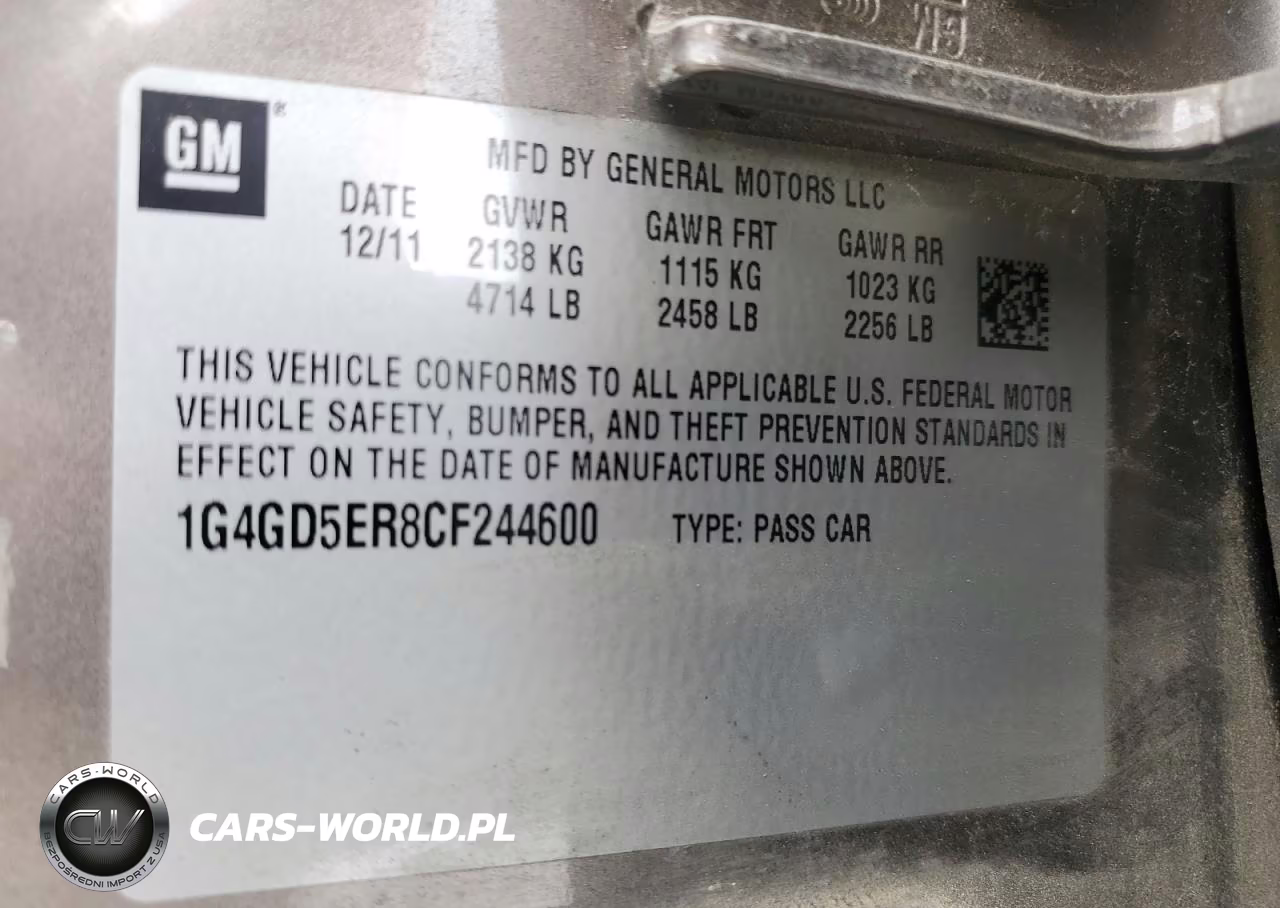 2012 Buick Lacrosse Premium VIN:1G4GD5ER8CF244600 - 13