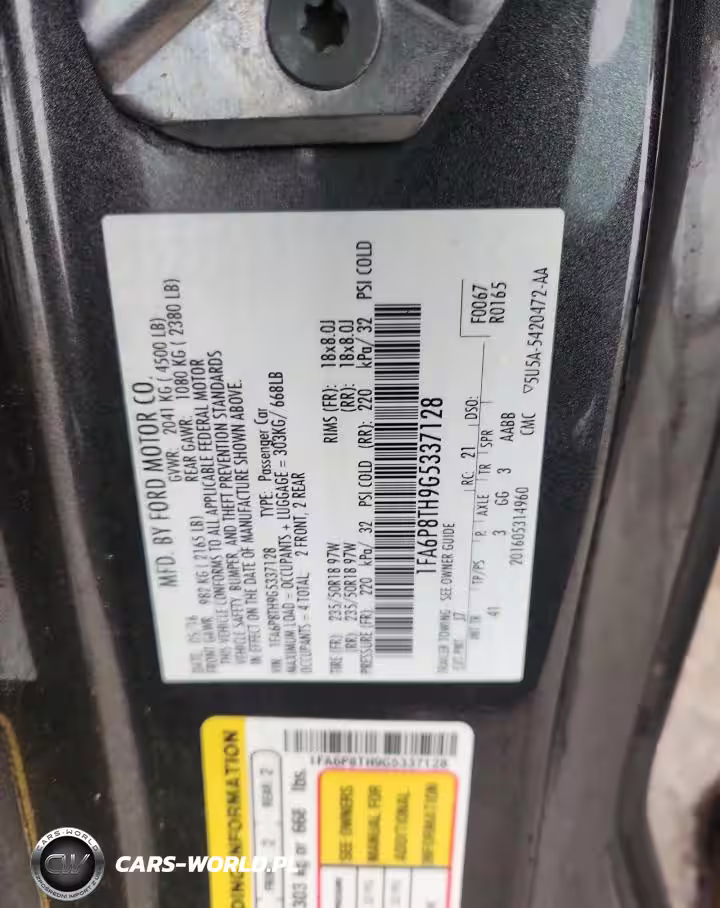 2016 Ford Mustang VIN:1FA6P8TH9G5337128 - 12