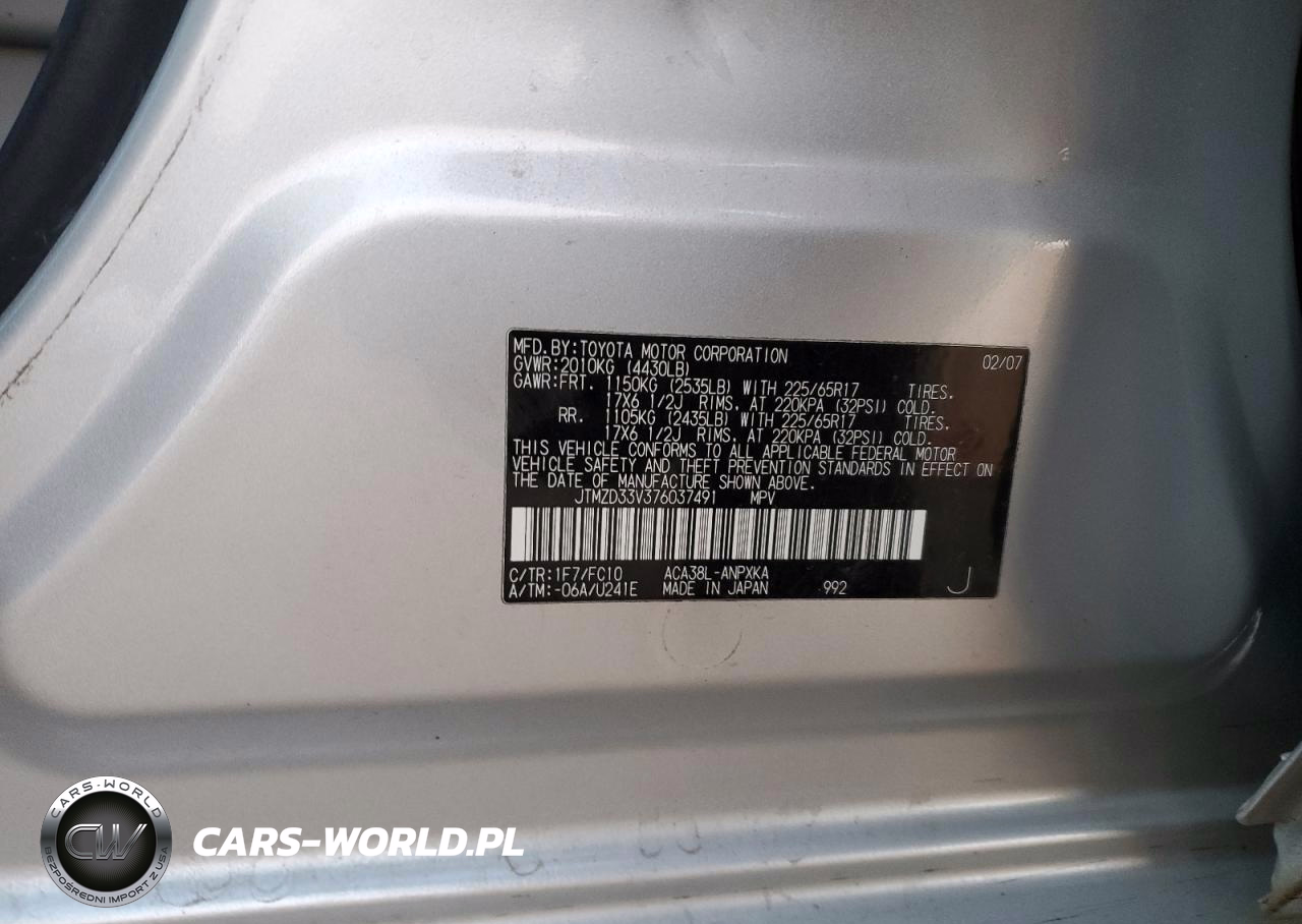 TOYOTA RAV4 VIN:JTMZD33V376037491 - 13