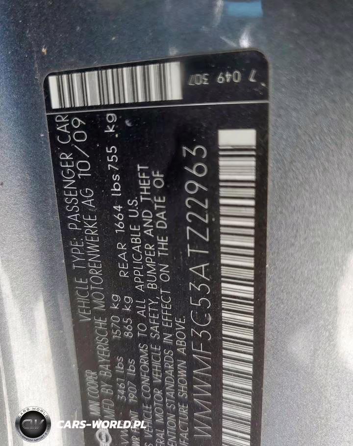 2010 Mini Cooper VIN:WMWMF3C53ATZ22963 - 12