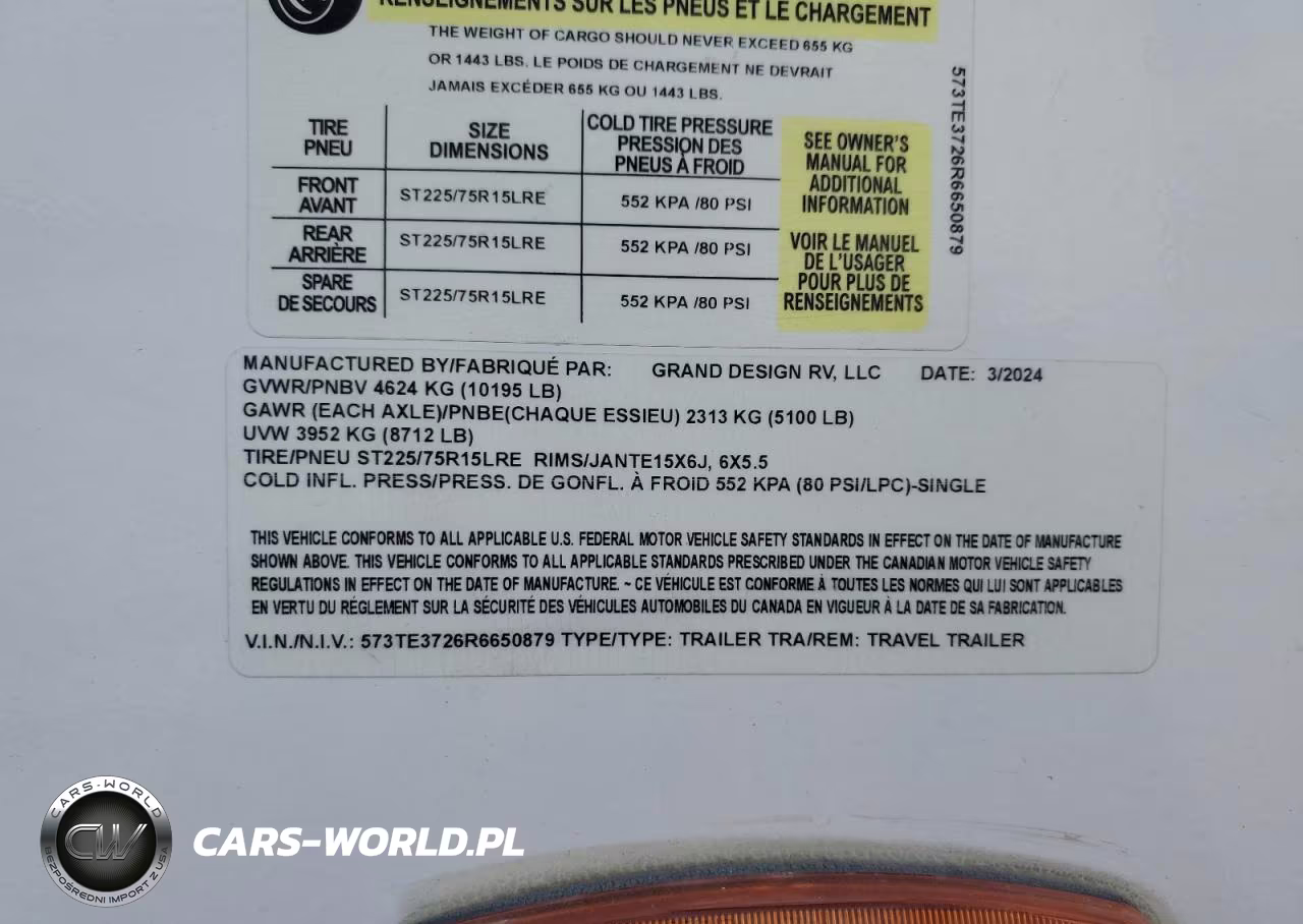 2024 Grand Design Imagine Camper VIN:573TE3726R6650879 - 10