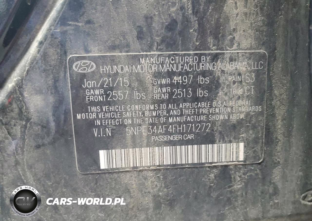 2015 Hyundai Sonata Sport VIN:5NPE34AF4FH171272 - 12