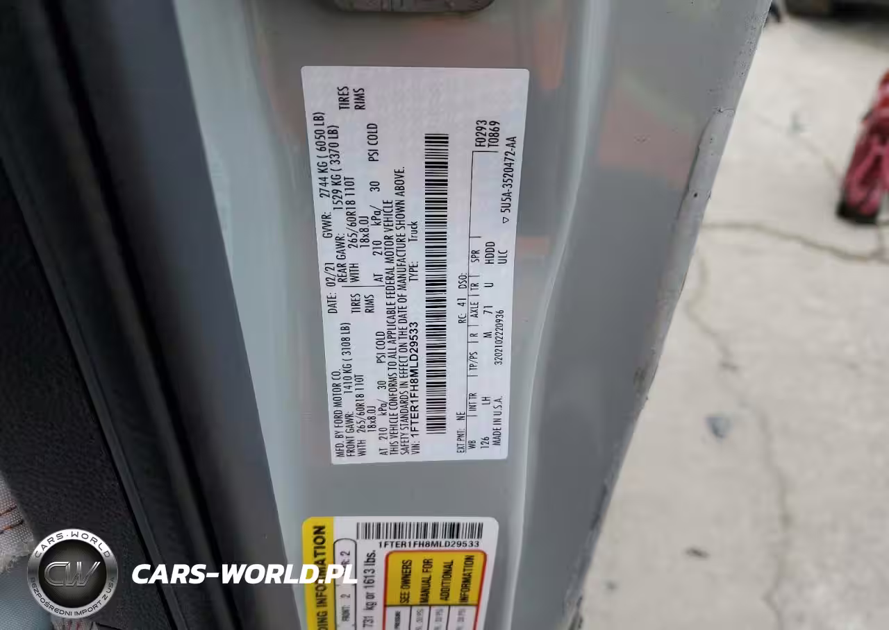 2021 Ford Ranger Xl VIN:1FTER1FH8MLD29533 - 12