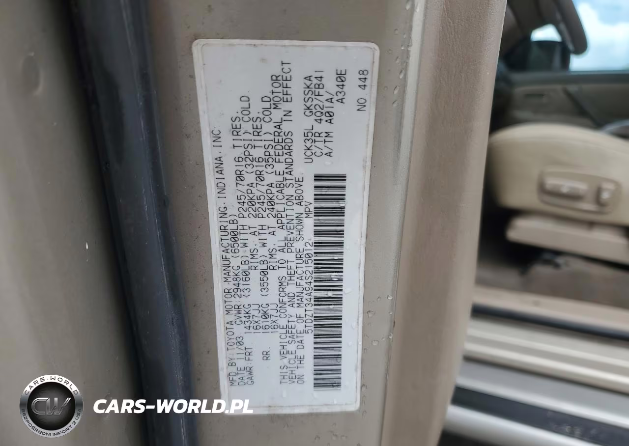 2004 Toyota Sequoia Sr5 VIN:5TDZT34A94S215012 - 13