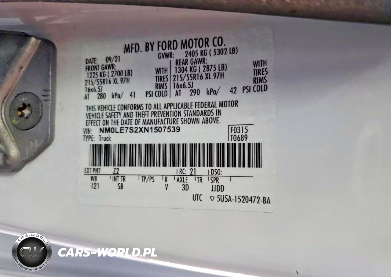 2022 Ford Transit Connect Xl Utility - Service Van VIN:NM0LE7S2XN1507539 - 13