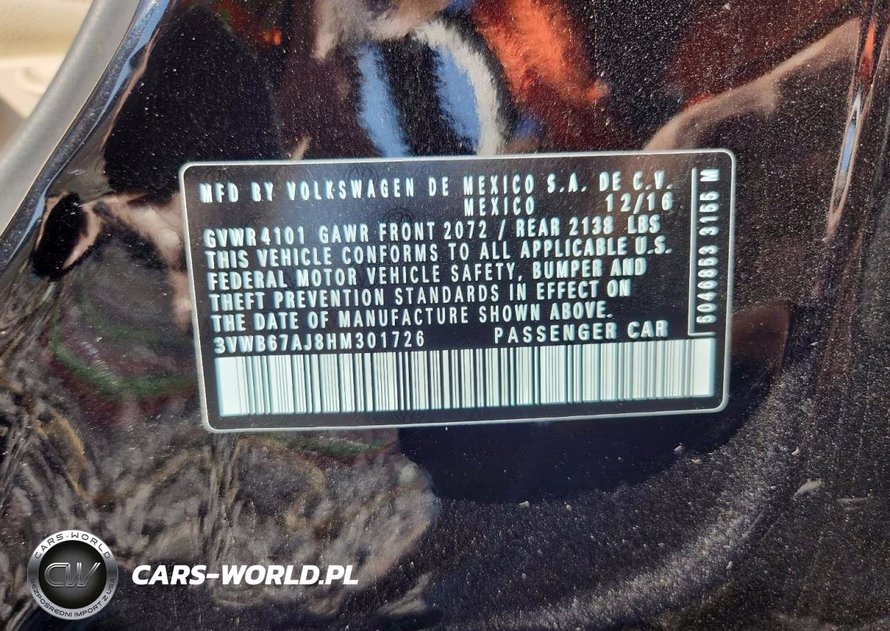 2017 Volkswagen Jetta Se VIN:3VWB67AJ8HM301726 - 12