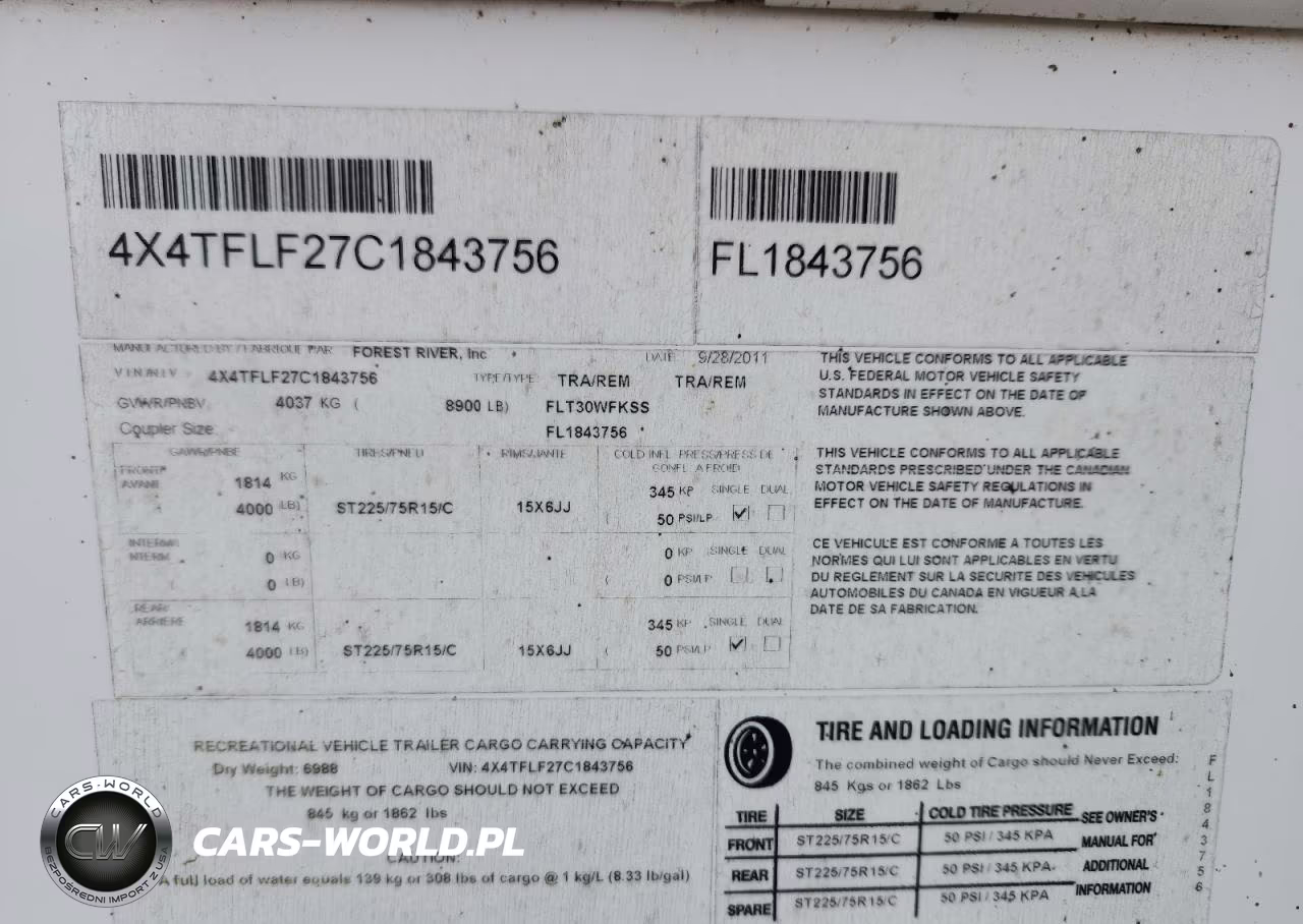 2012 Flagstaff Vlite VIN:4X4TFLF27C1843756 - 10