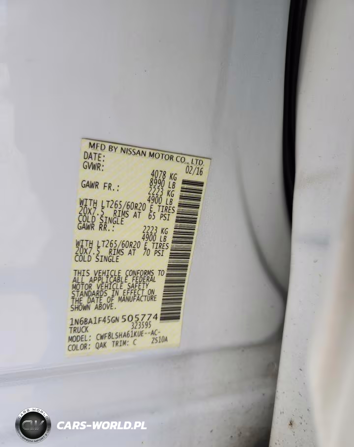 2016 Nissan Titan Xd Sl VIN:1N6BA1F45GN505774 - 12