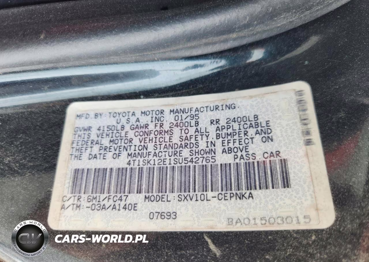 1995 Toyota Camry Le VIN:4T1SK12E1SU542765 - 13