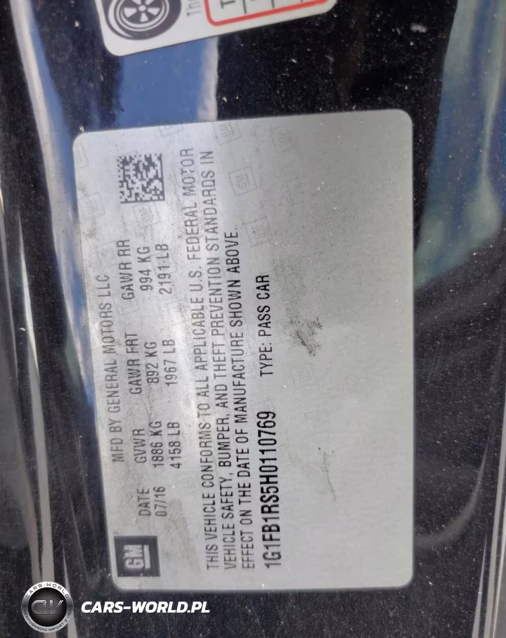 2017 Chevrolet Camaro Lt VIN:1G1FB1RS5H0110769 - 12