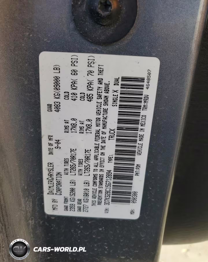 2005 Dodge Ram 2500 VIN:3D7KS28C15G712894 - 12