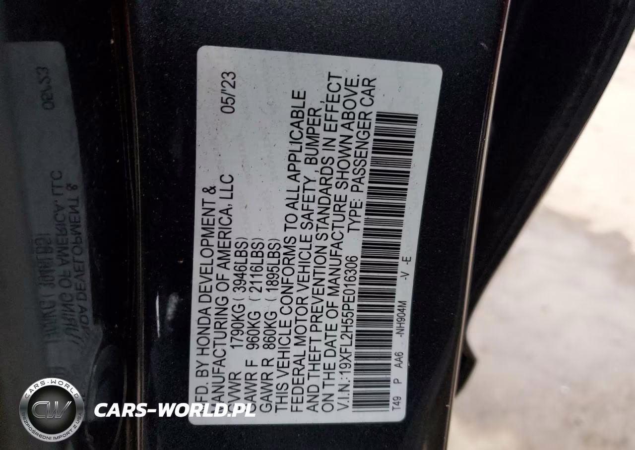 2023 Honda Civic Lx VIN:19XFL2H55PE016306 - 12