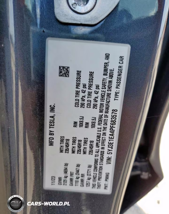 2023 Tesla Model 3 VIN:5YJ3E1EA4PF683578 - 13