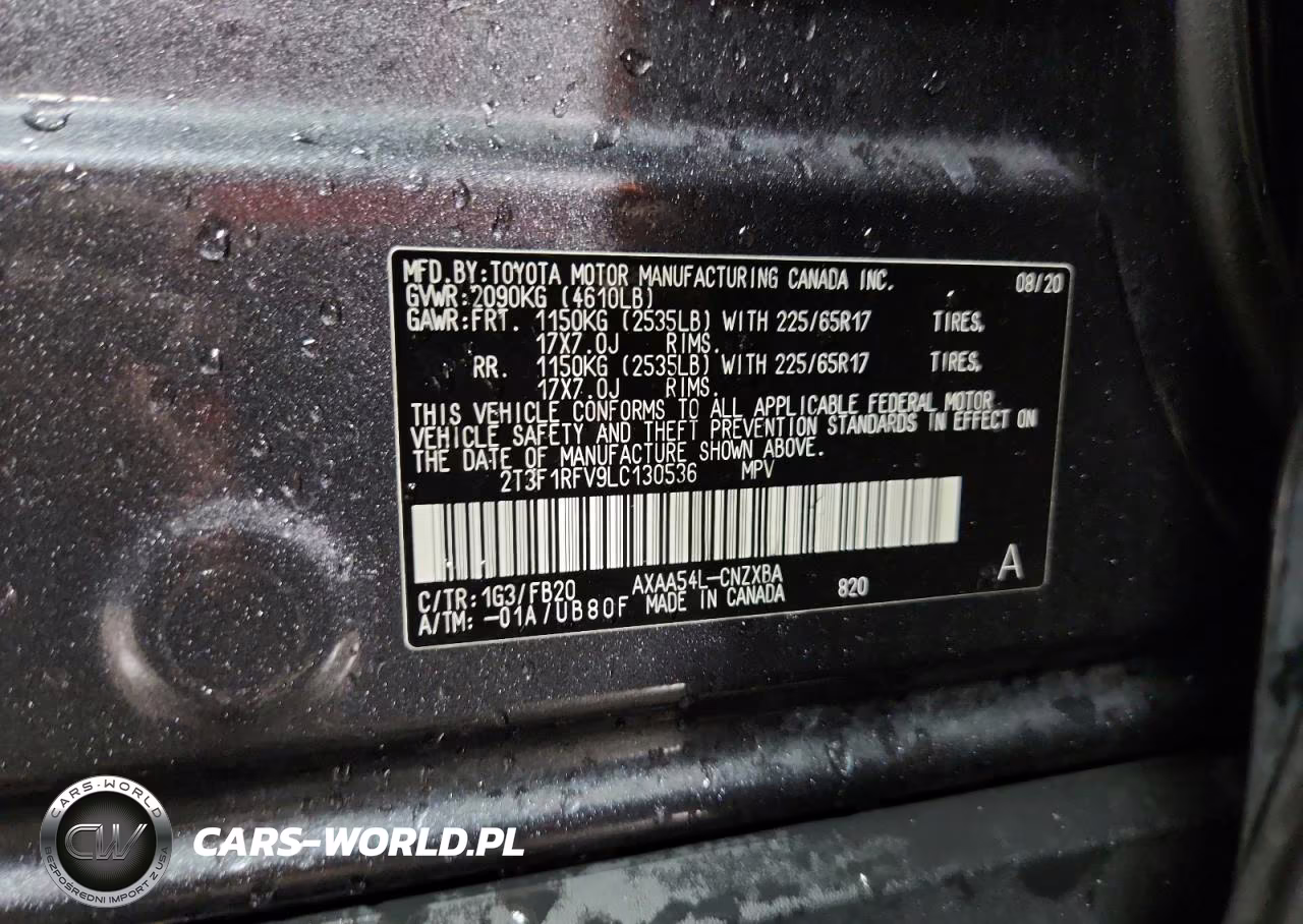 2020 Toyota Rav4 Le VIN:2T3F1RFV9LC130536 - 12