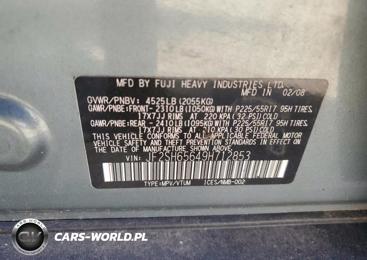 2009 Subaru Forester 2.5Xt VIN:JF2SH65649H712853 - 12