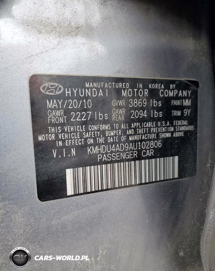 2010 Hyundai Elantra VIN:KMHDU4AD9AU102806 - 13
