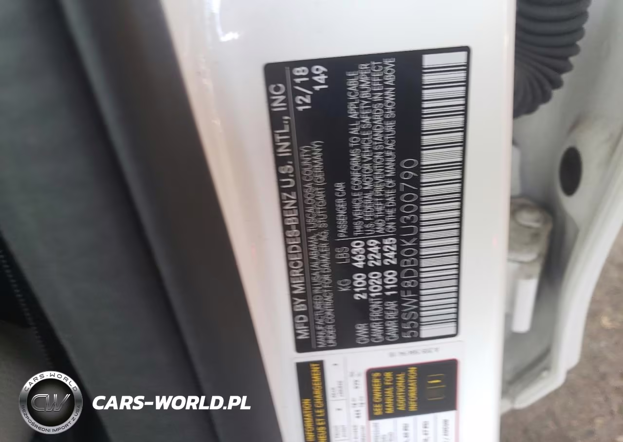 2019 Mercedes-Benz C 300 VIN:55SWF8DB0KU300790 - 13