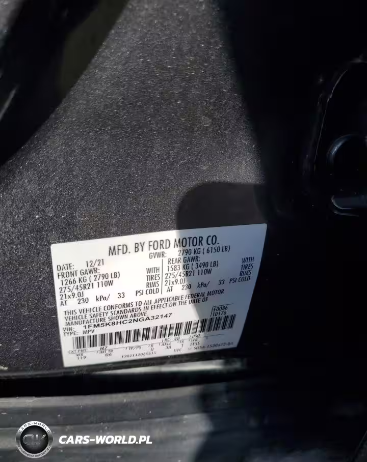 2022 Ford Explorer Platinum VIN:1FM5K8HC2NGA32147 - 13