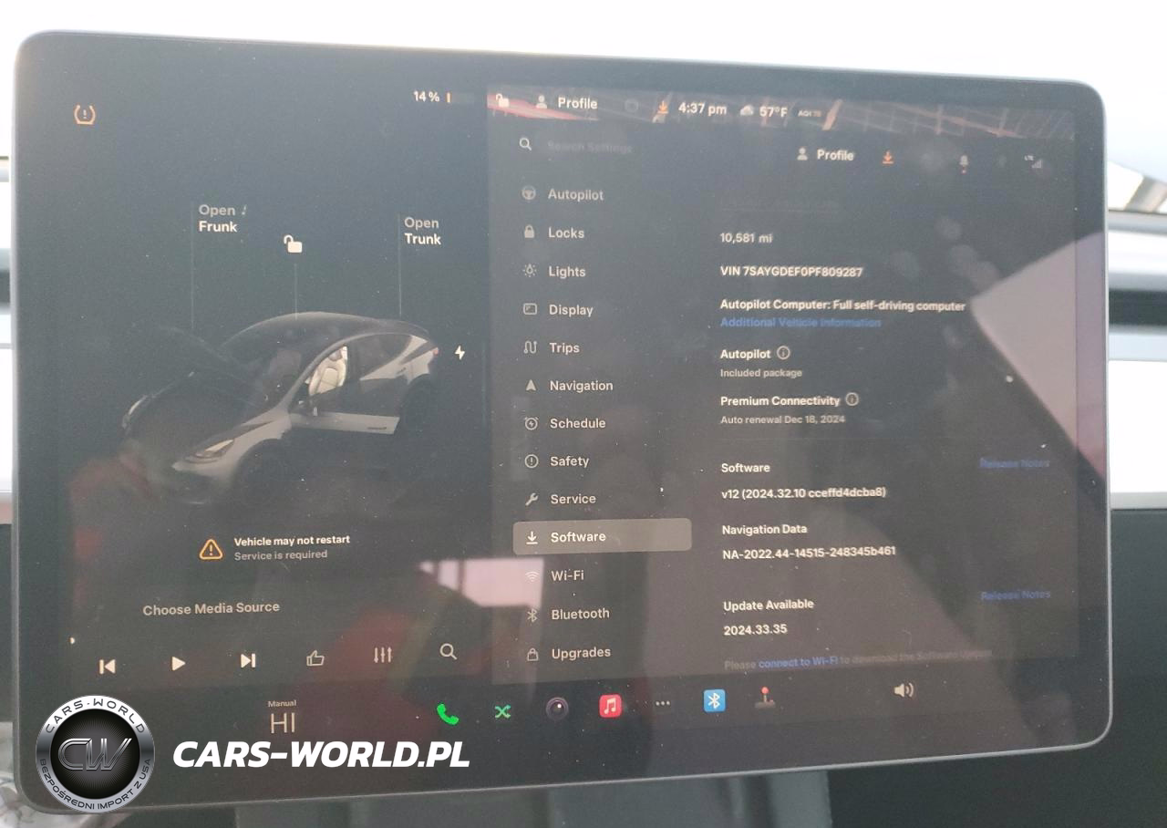TESLA MODEL Y VIN:7SAYGDEF0PF809287 - 9