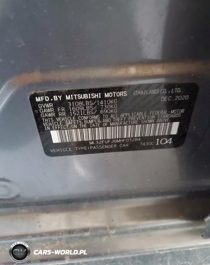 2021 Mitsubishi Mirage G4 Es VIN:ML32FUFJ6MHF03284 - 12