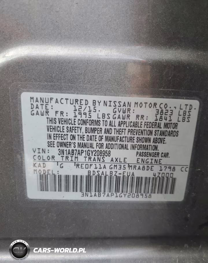 2016 Nissan Sentra S VIN:3N1AB7AP1GY208958 - 12