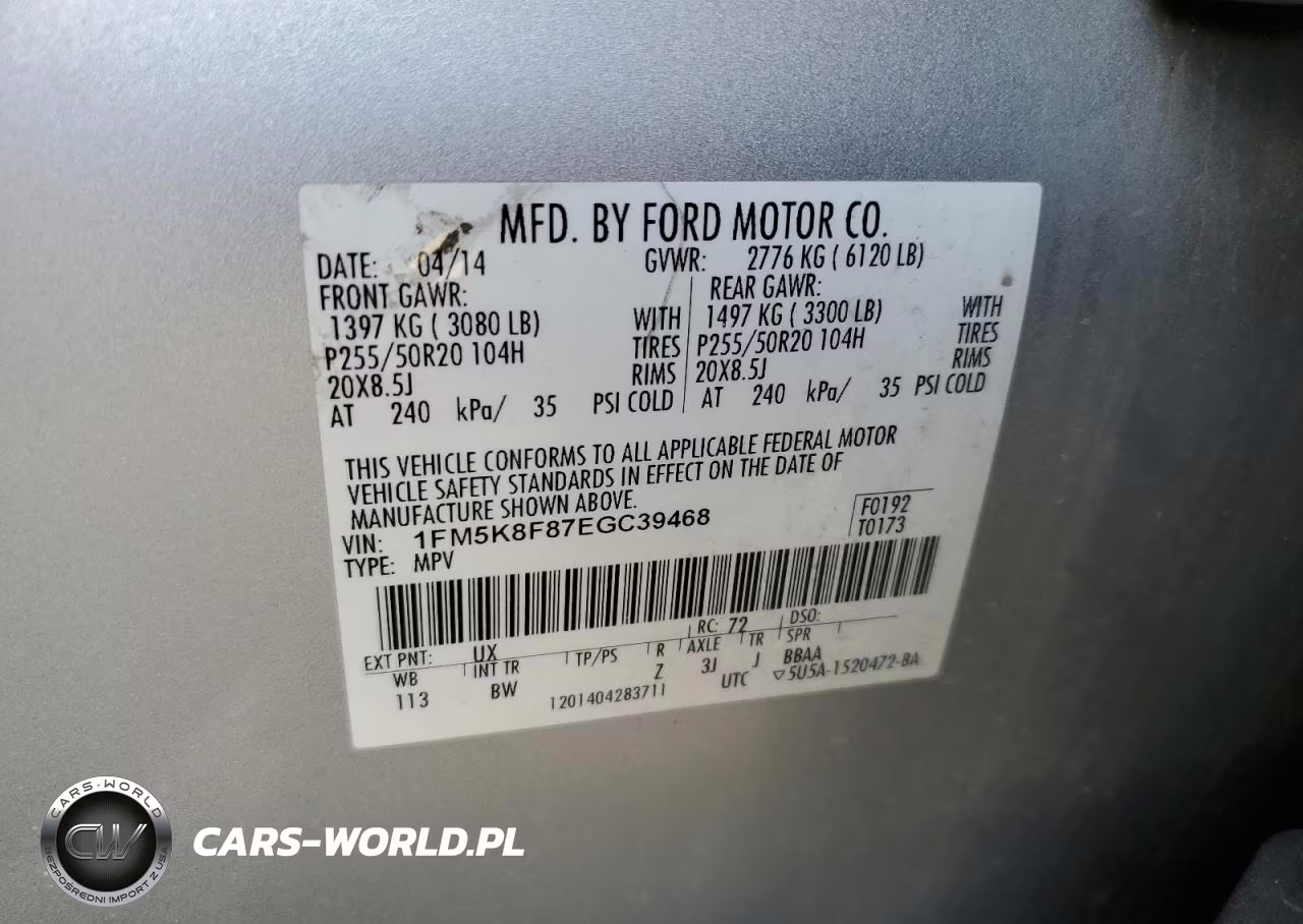 2014 Ford Explorer Limited VIN:1FM5K8F87EGC39468 - 14