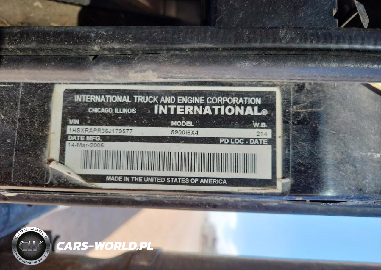 2006 International 5900I Semi Truck VIN:1HSXRAPR36J179577 - 10