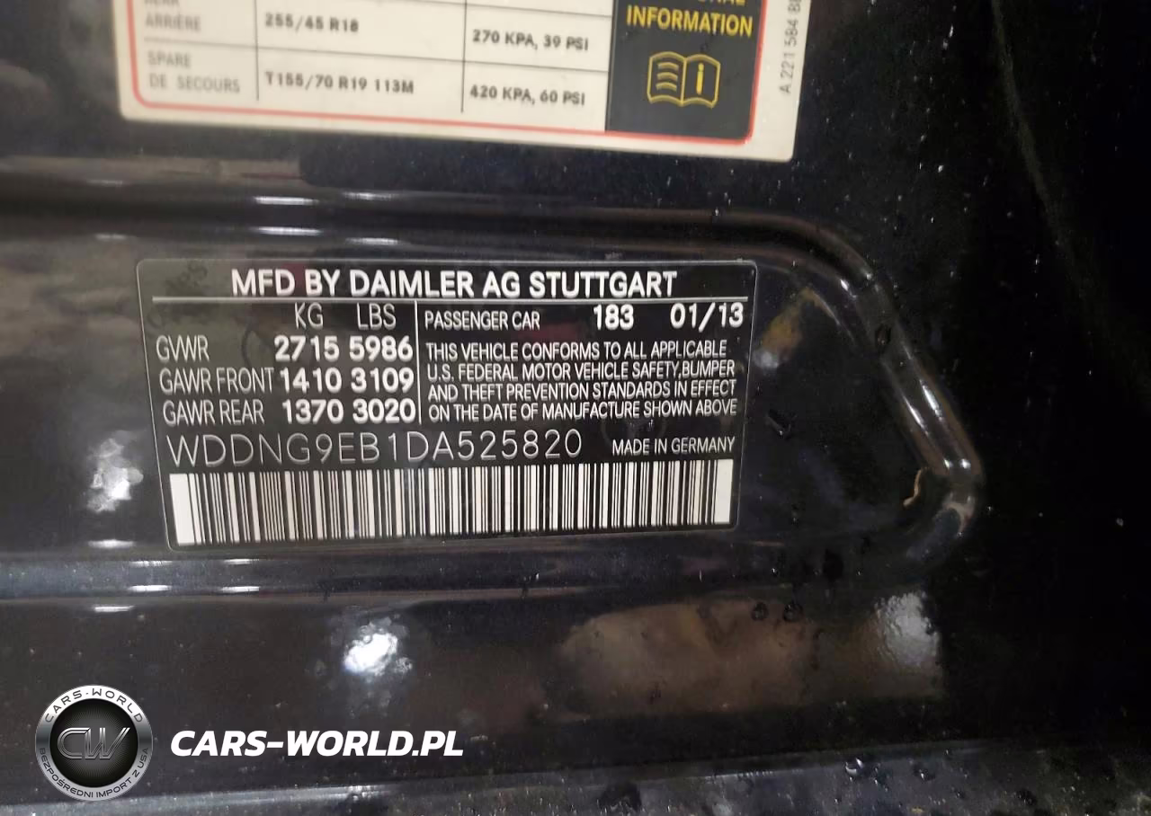 2013 Mercedes-Benz S 550 4Matic VIN:WDDNG9EB1DA525820 - 12