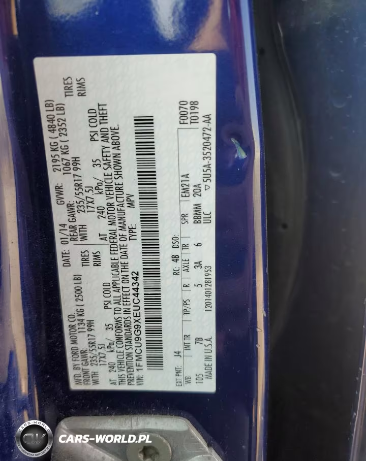 2014 Ford Escape Se VIN:1FMCU9G9XEUC44342 - 13