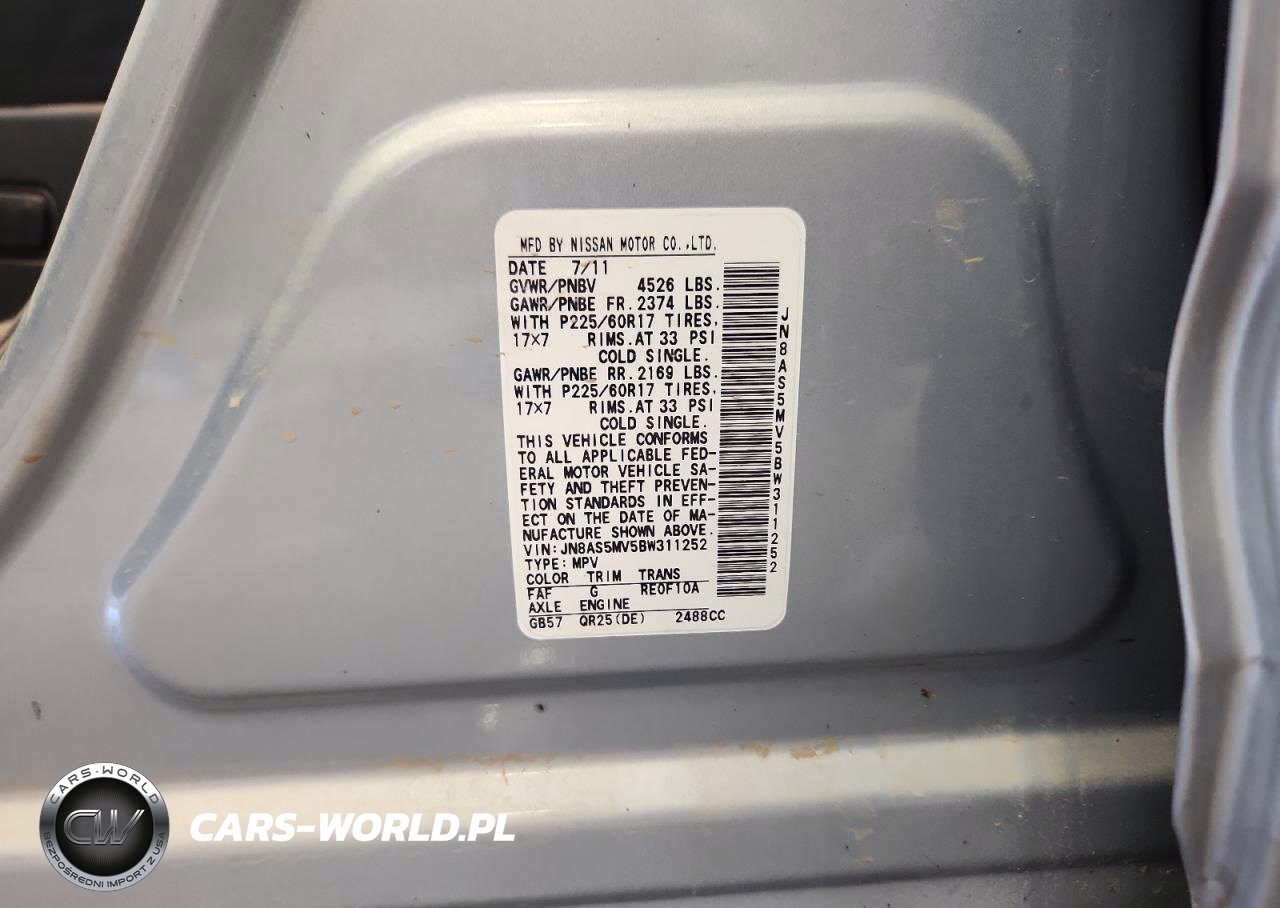 2011 Nissan Rogue S VIN:JN8AS5MV5BW311252 - 14