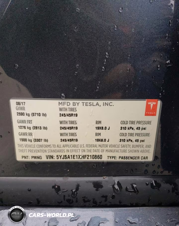 2017 Tesla Model S VIN:5YJSA1E1XHF210860 - 12