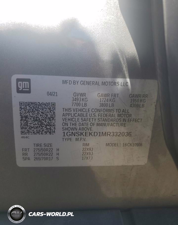 2021 Chevrolet Suburban K1500 Rst VIN:1GNSKEKD1MR332036 - 13