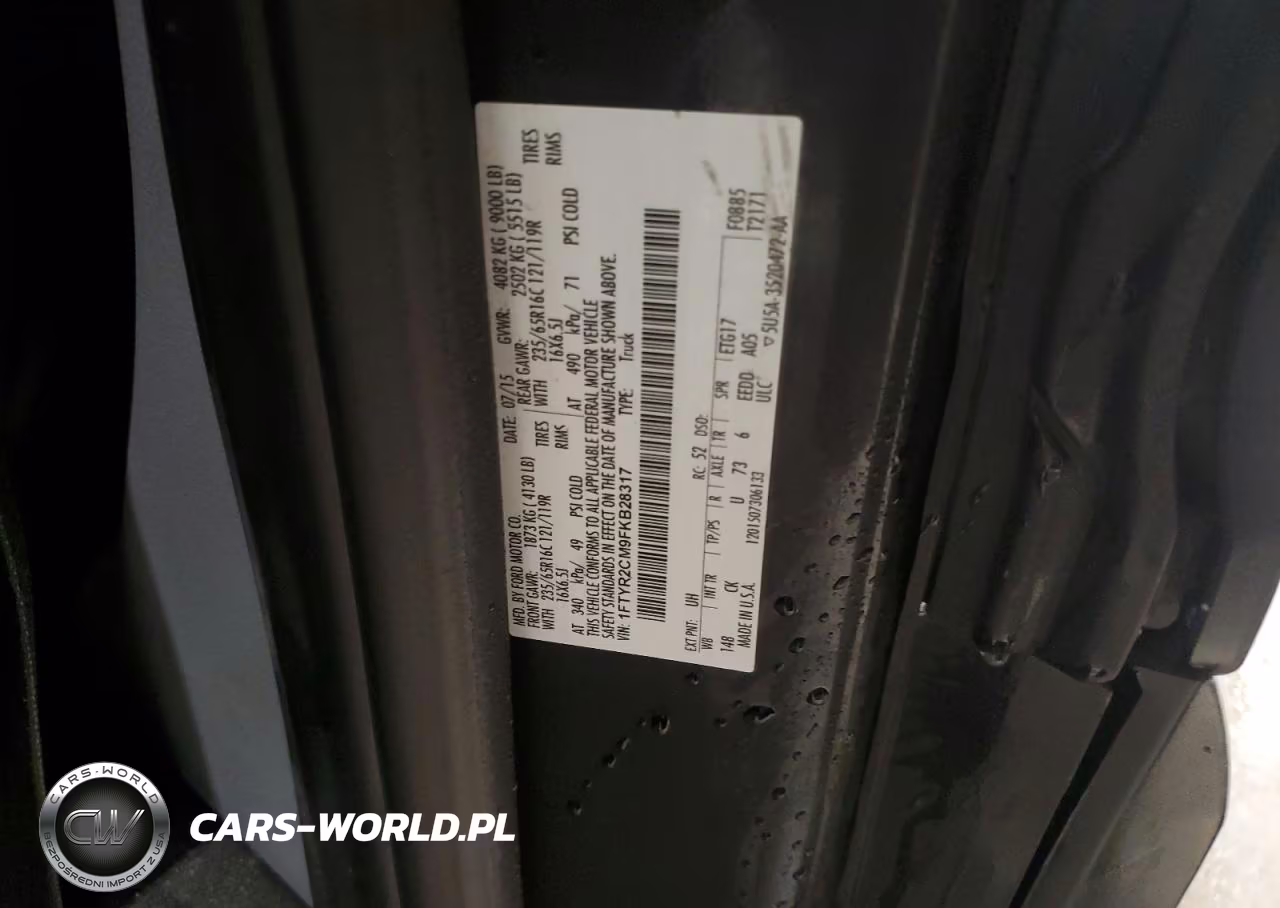 2015 Ford Transit Delivery Van VIN:1FTYR2CM9FKB28317 - 14