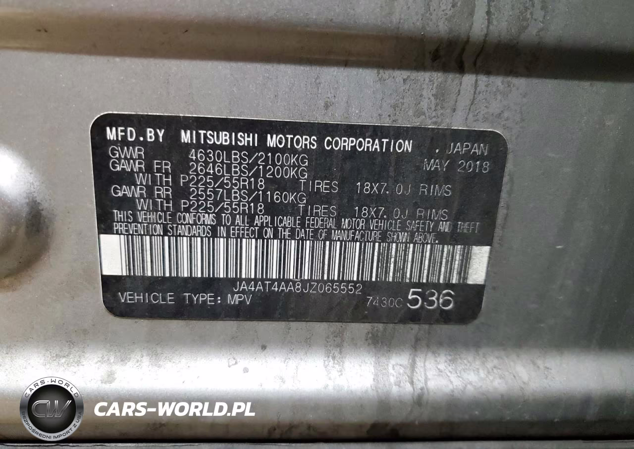 2018 Mitsubishi Eclipse Cross Le VIN:JA4AT4AA8JZ065552 - 13