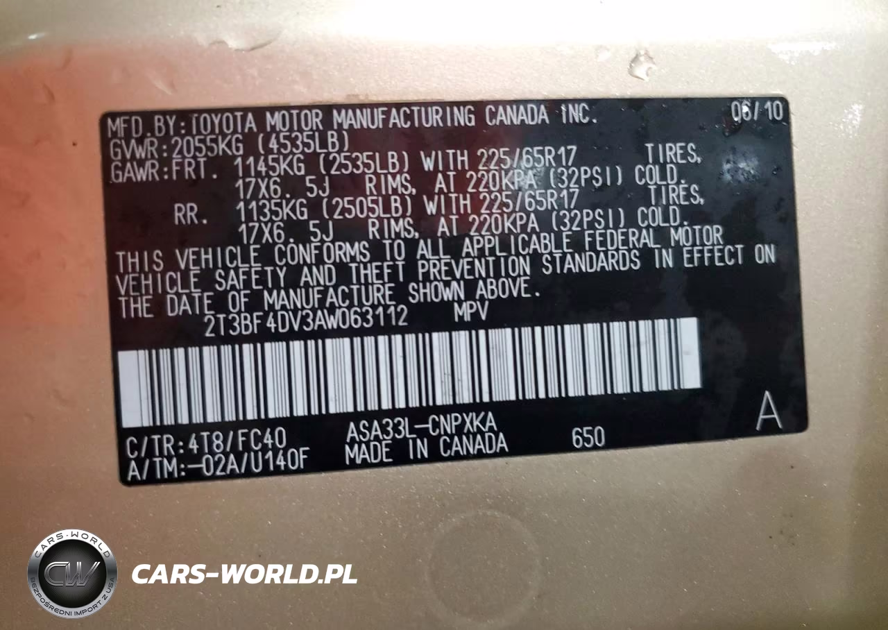 2010 Toyota Rav4 VIN:2T3BF4DV3AW063112 - 13