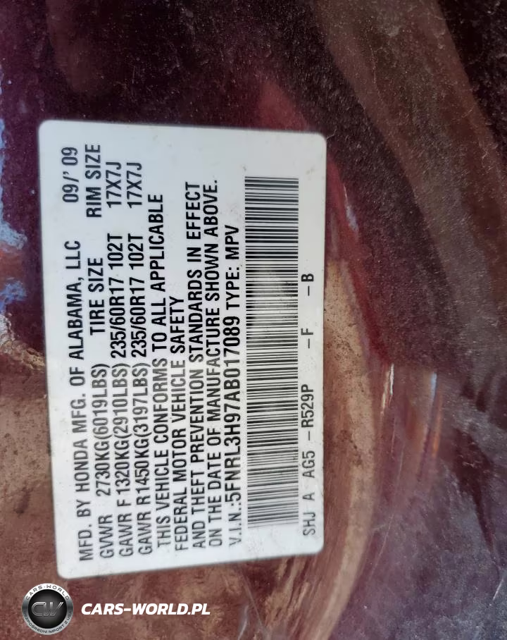 2010 Honda Odyssey Touring VIN:5FNRL3H97AB017089 - 13