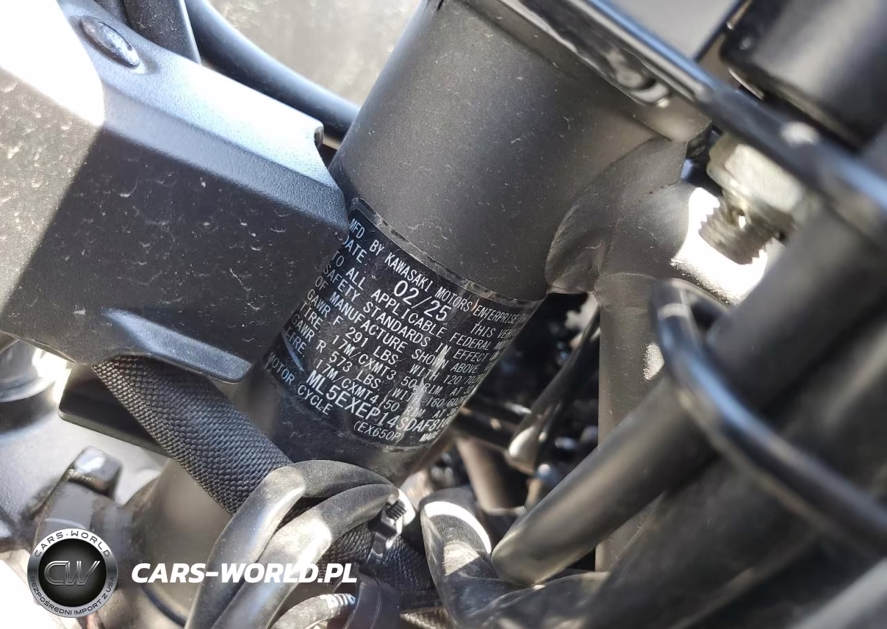 2025 Kawasaki Ex650 P VIN:ML5EXEP14SDAF8100 - 9