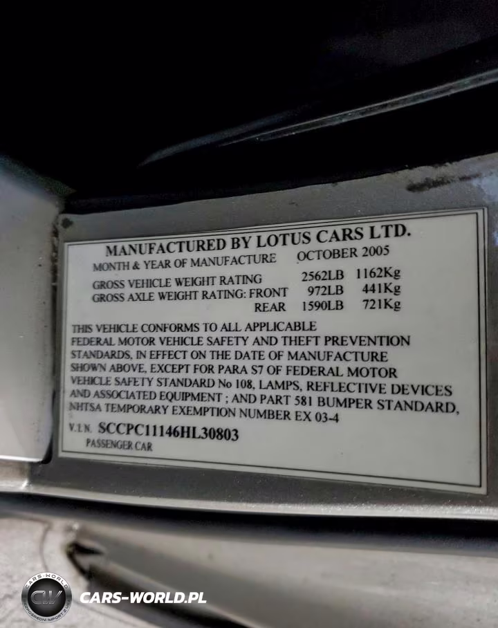 2006 Lotus Elise VIN:SCCPC11146HL30803 - 12