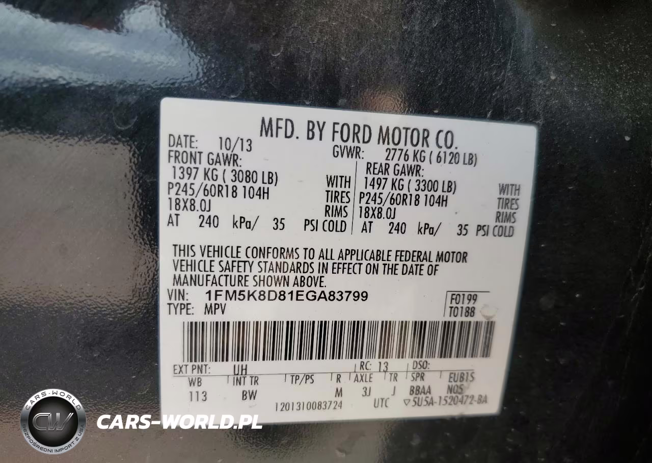 2014 Ford Explorer Xlt VIN:1FM5K8D81EGA83799 - 13