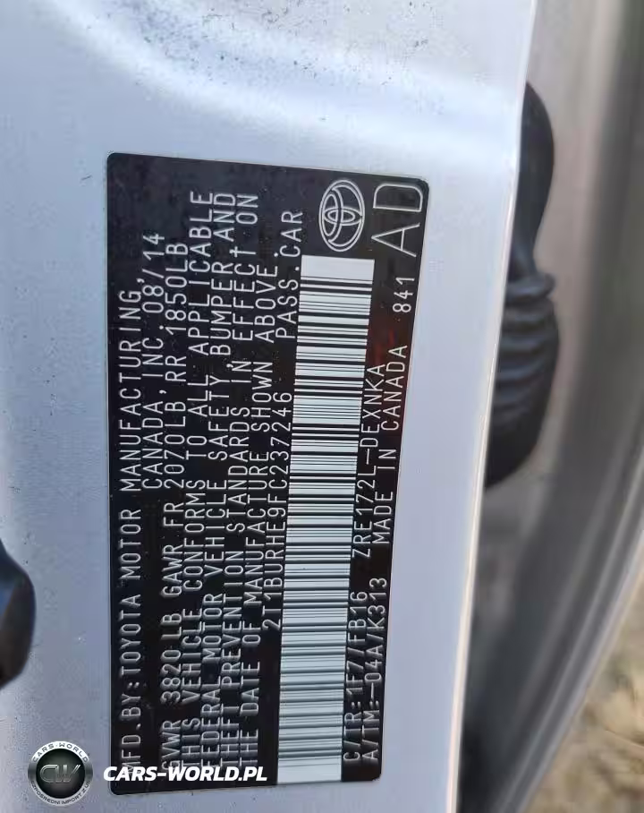 2015 Toyota Corolla L VIN:2T1BURHE9FC237246 - 13