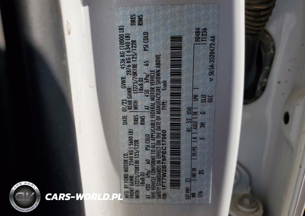 2023 Ford F250 Super Duty VIN:1FT7W2BT9PEC17060 - 12