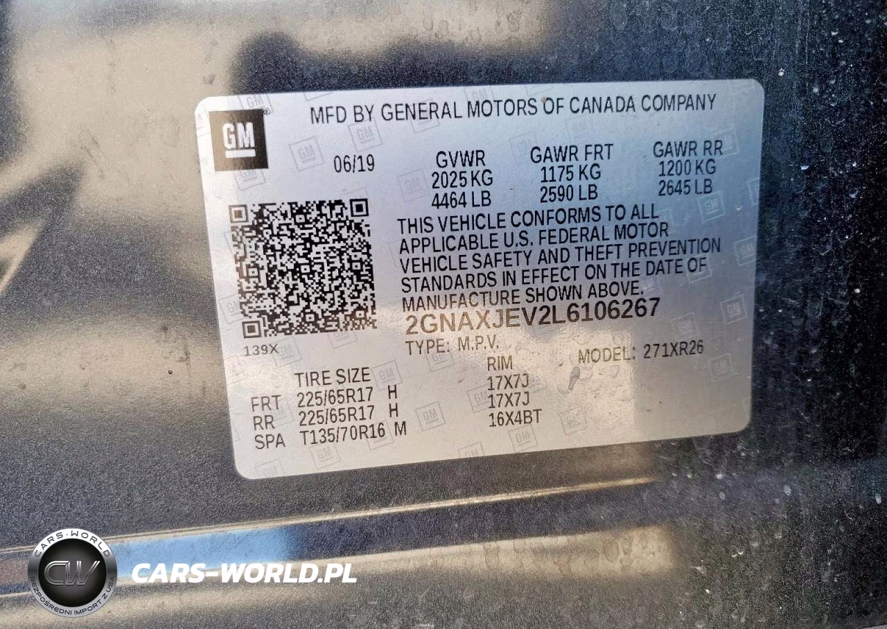2020 Chevrolet Equinox Lt VIN:2GNAXJEV2L6106267 - 13