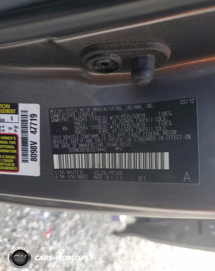 2012 Toyota Sienna Sport VIN:5TDXK3DC9CS229440 - 13