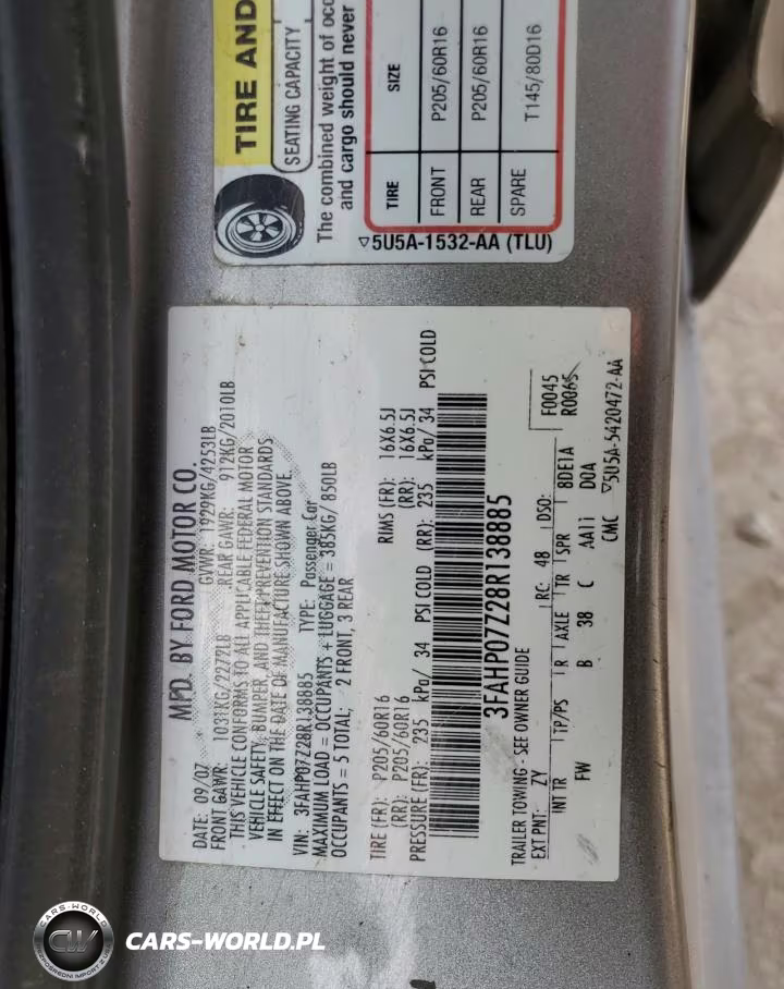 2008 Ford Fusion Se VIN:3FAHP07Z28R138885 - 12