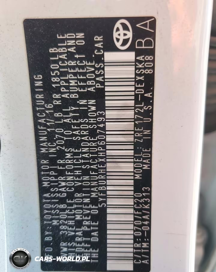 2017 Toyota Corolla L VIN:5YFBURHEXHP607493 - 13